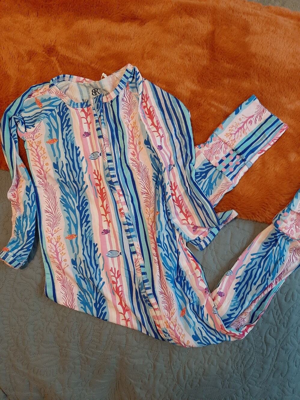 Bums And Roses Under The Sea Bamboo Sleeper, New, 3T, SOFT!!
